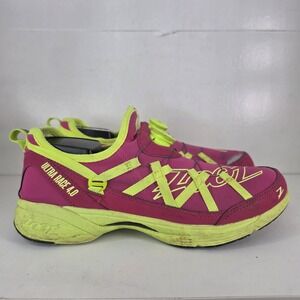 Zoot Ultra Race 4.0-Womens Sz 8.5 Dark pink/Neon Green-Running Shoes Boa Closure